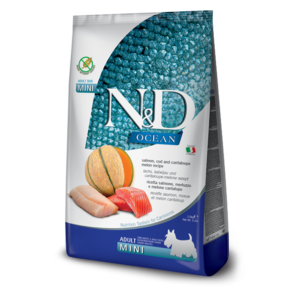 N&D OCEAN MORİNA BALIĞI, BALKABAĞI & PORTAKAL YETİŞKİN MINI 2,5kg